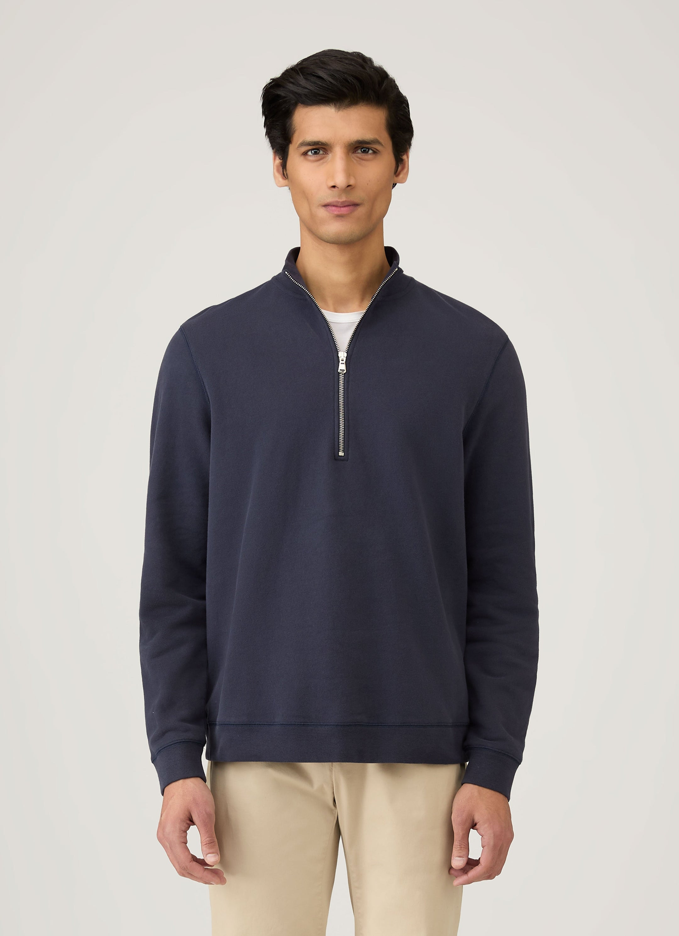 Half Zip Loopback Sweatshirt - 2