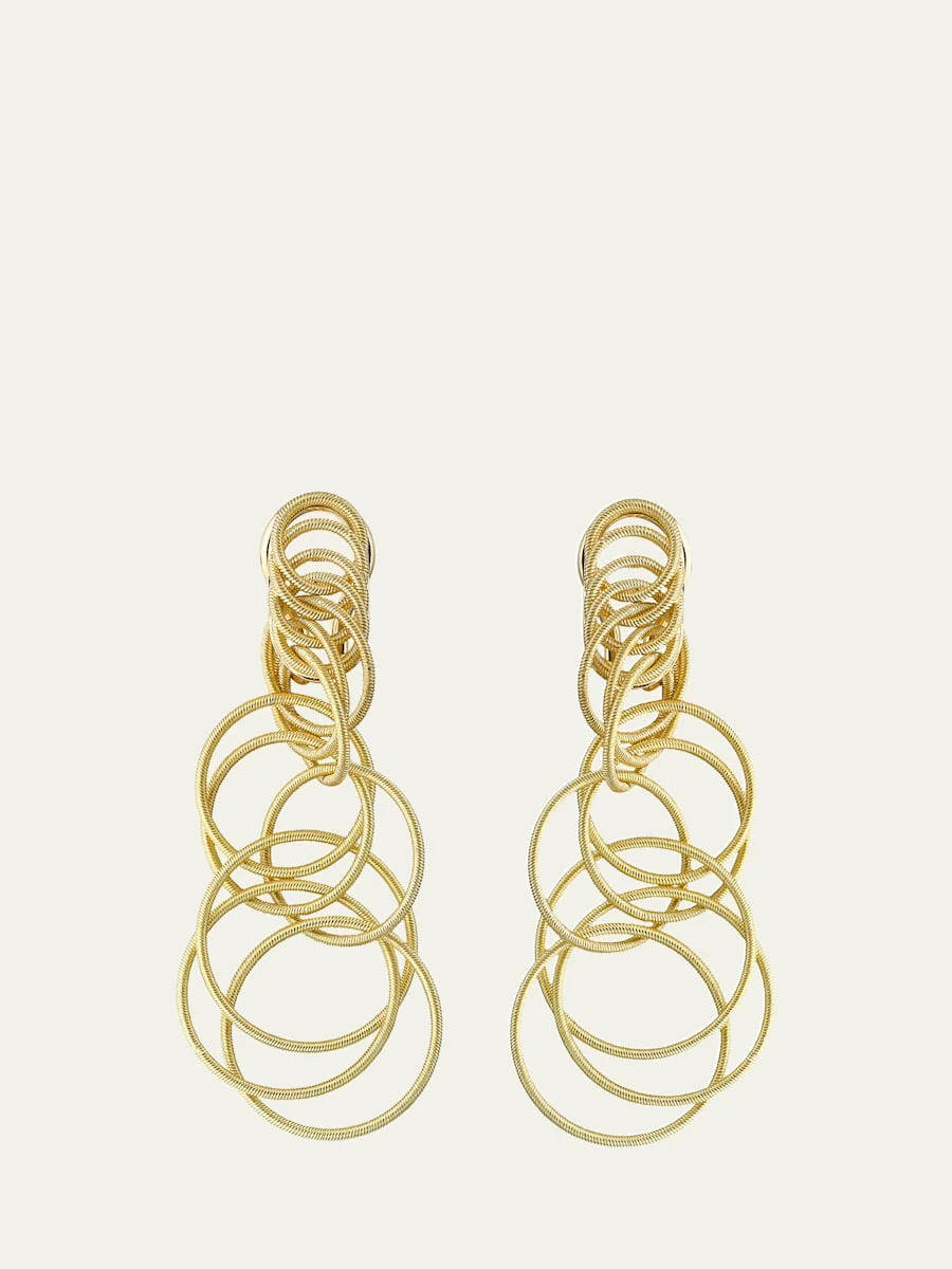Hawaii 18K Yellow Gold Small Circles Earrings - 1