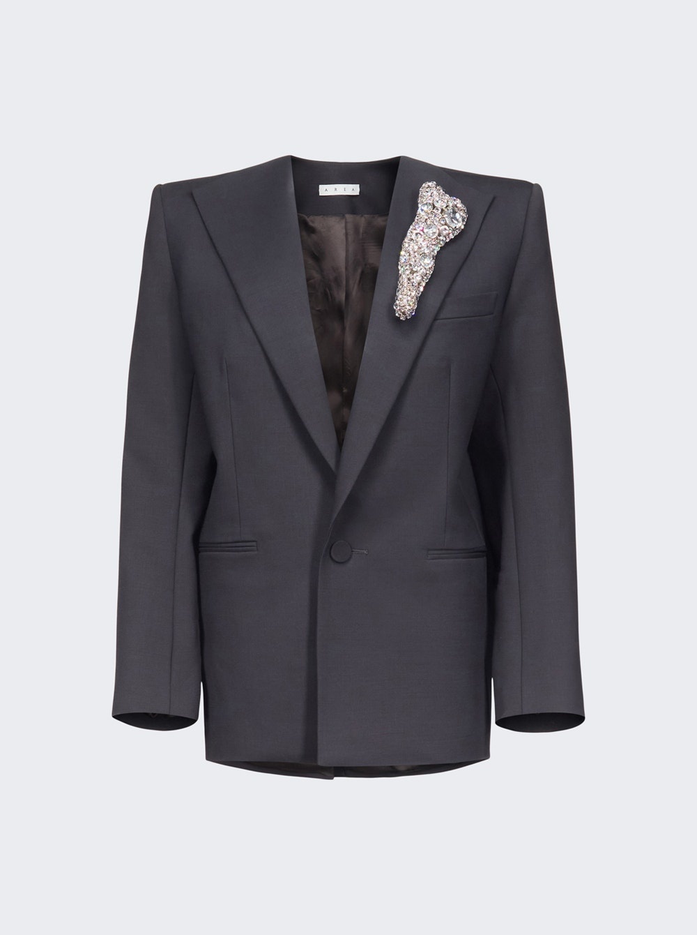 Crystal Bone Relaxed Blazer Charcoal - 1