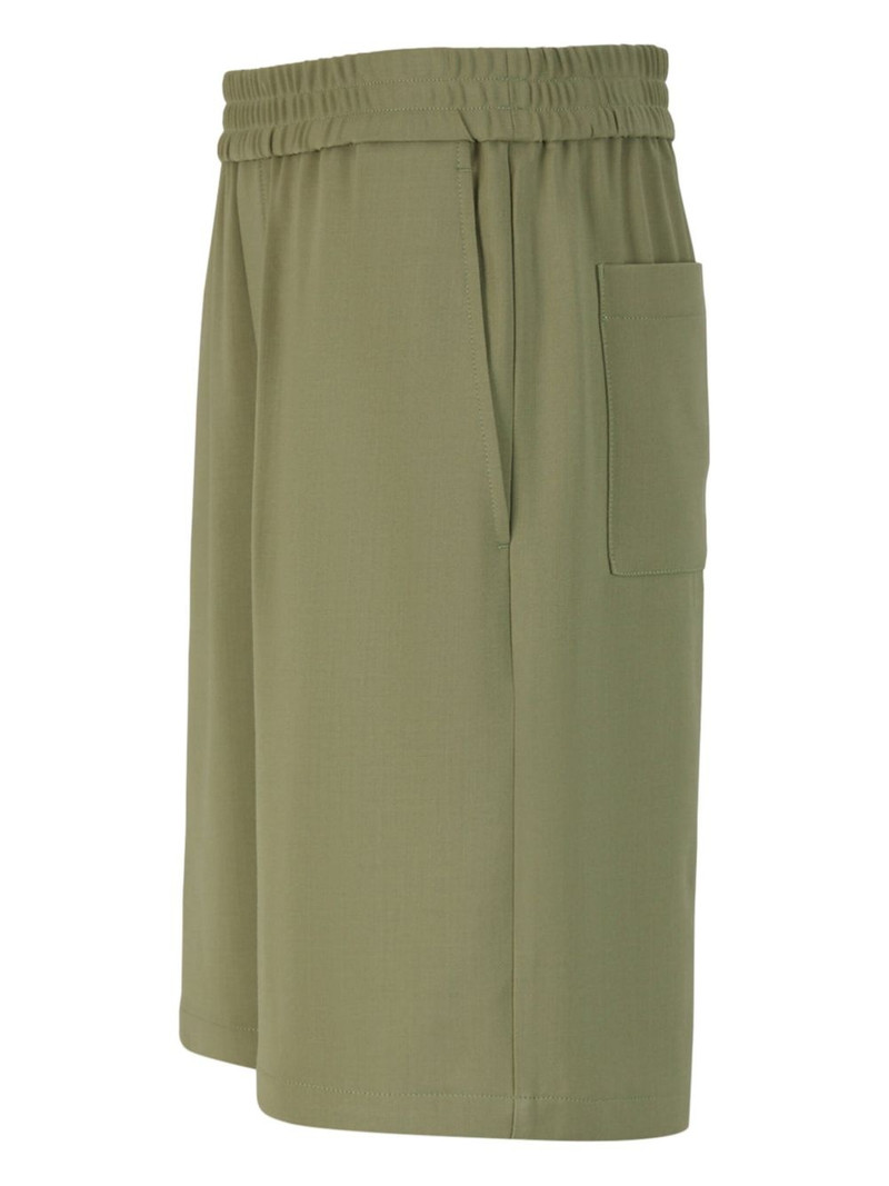 AMI Paris logo-plaque elasticated-waistband shorts outlook