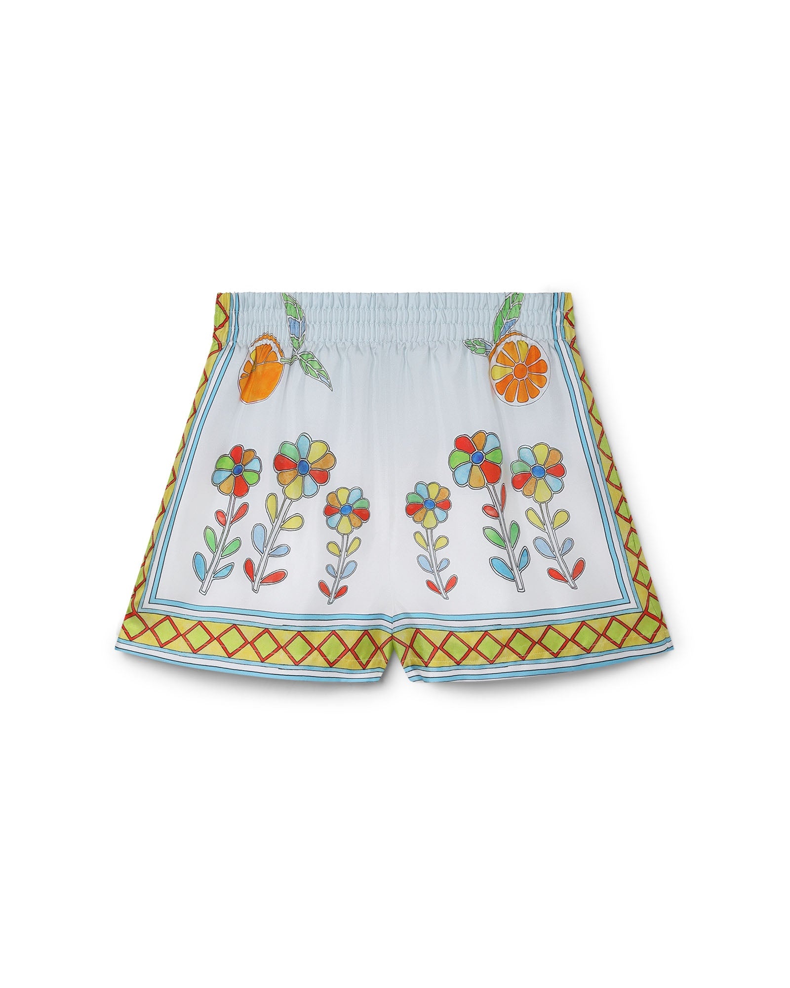 Yoruba Flowers Silk Shorts - 1