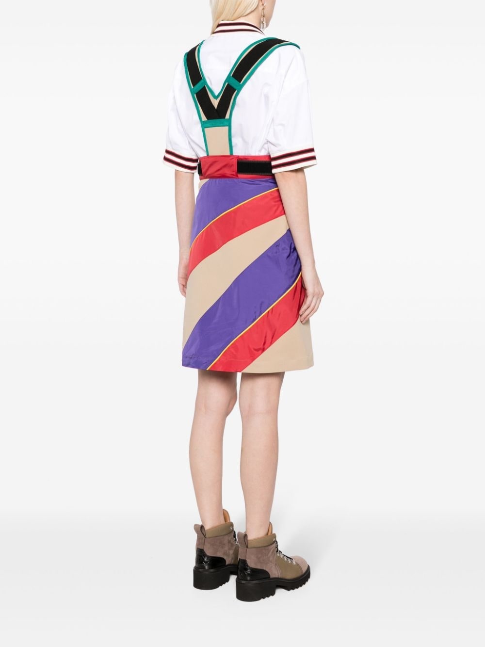 colour-block dungaree dress - 4