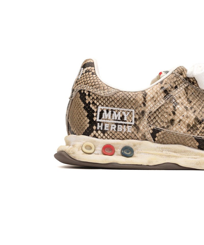 "HERBIE" OG Sole Python Printed Leather Low-top Sneaker 17