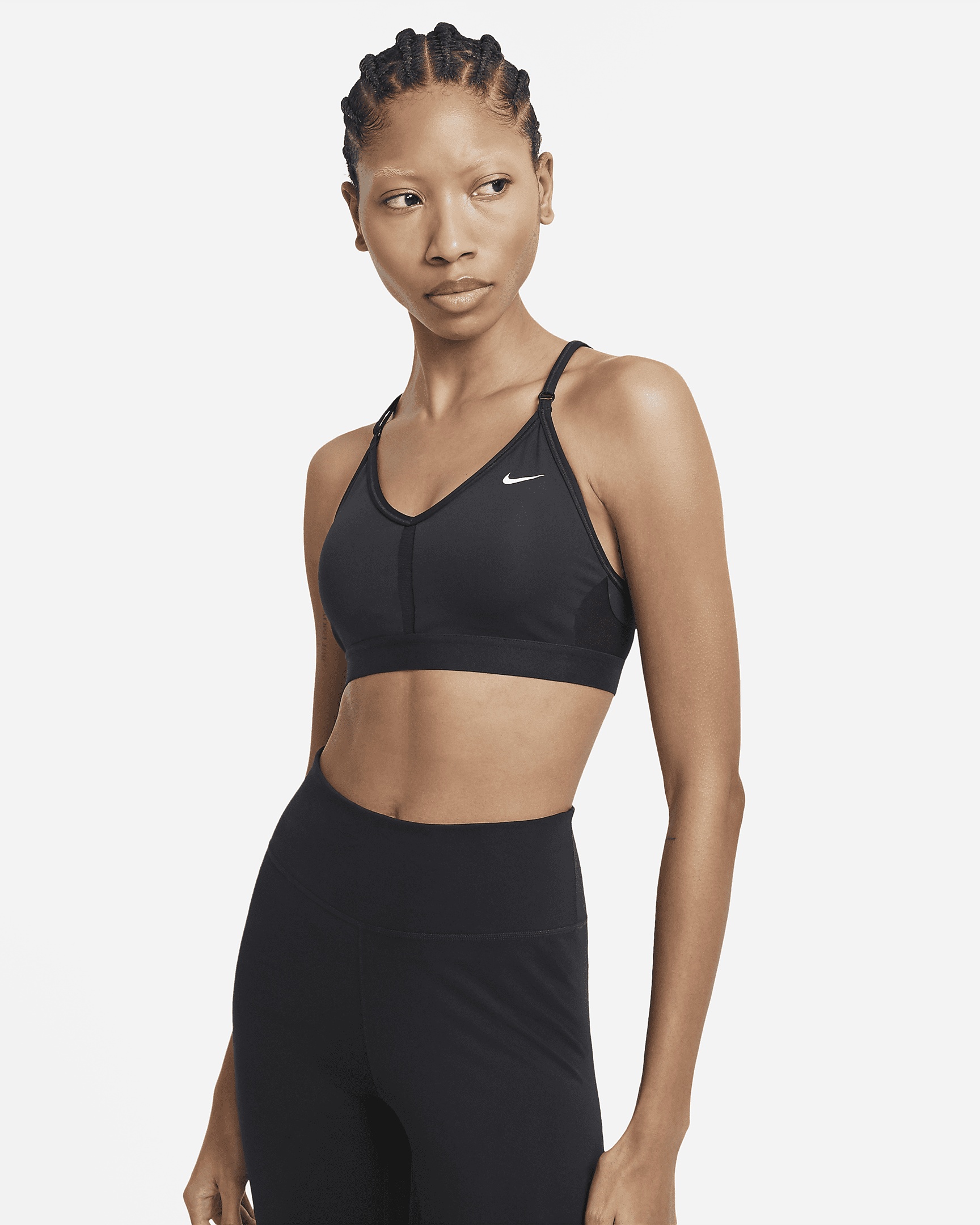 Nike Indy Women's Light-Support Padded V-Neck Sports Bra - 1