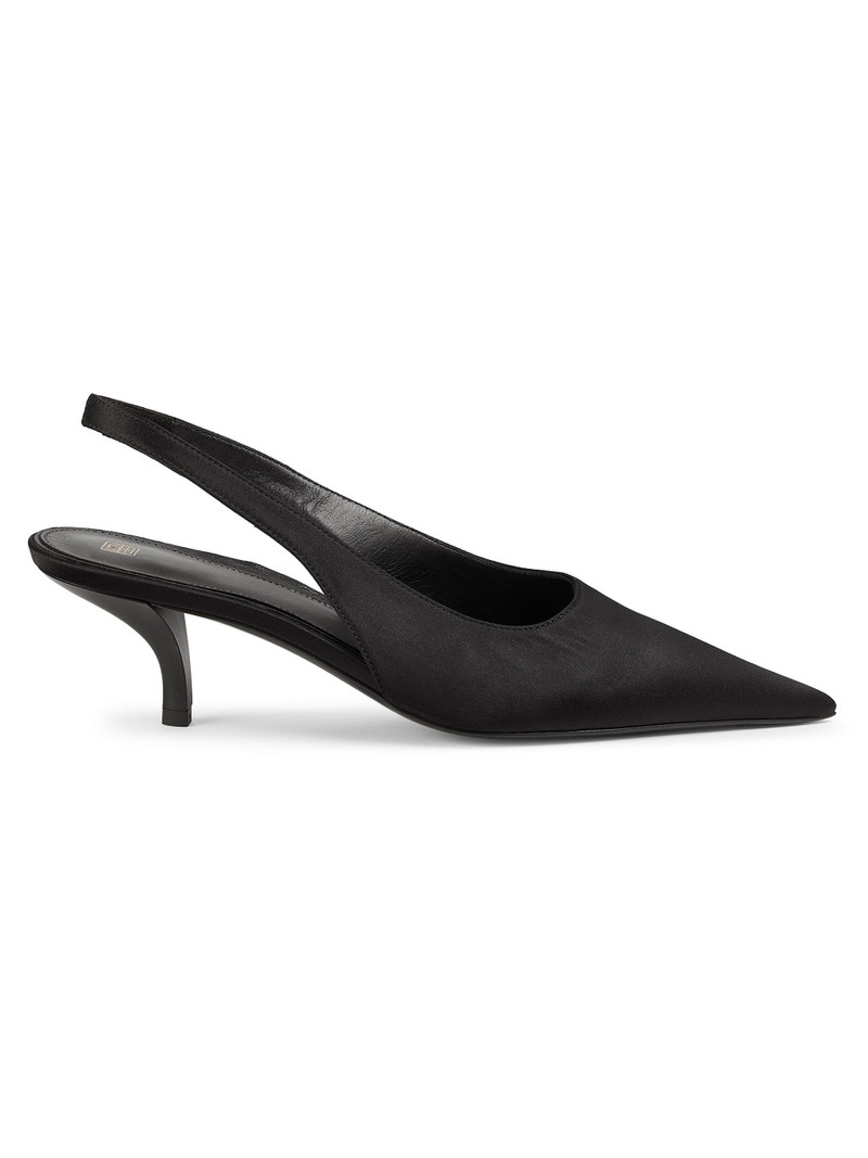 Women's 55MM Satin Slingback Pumps - Black 1