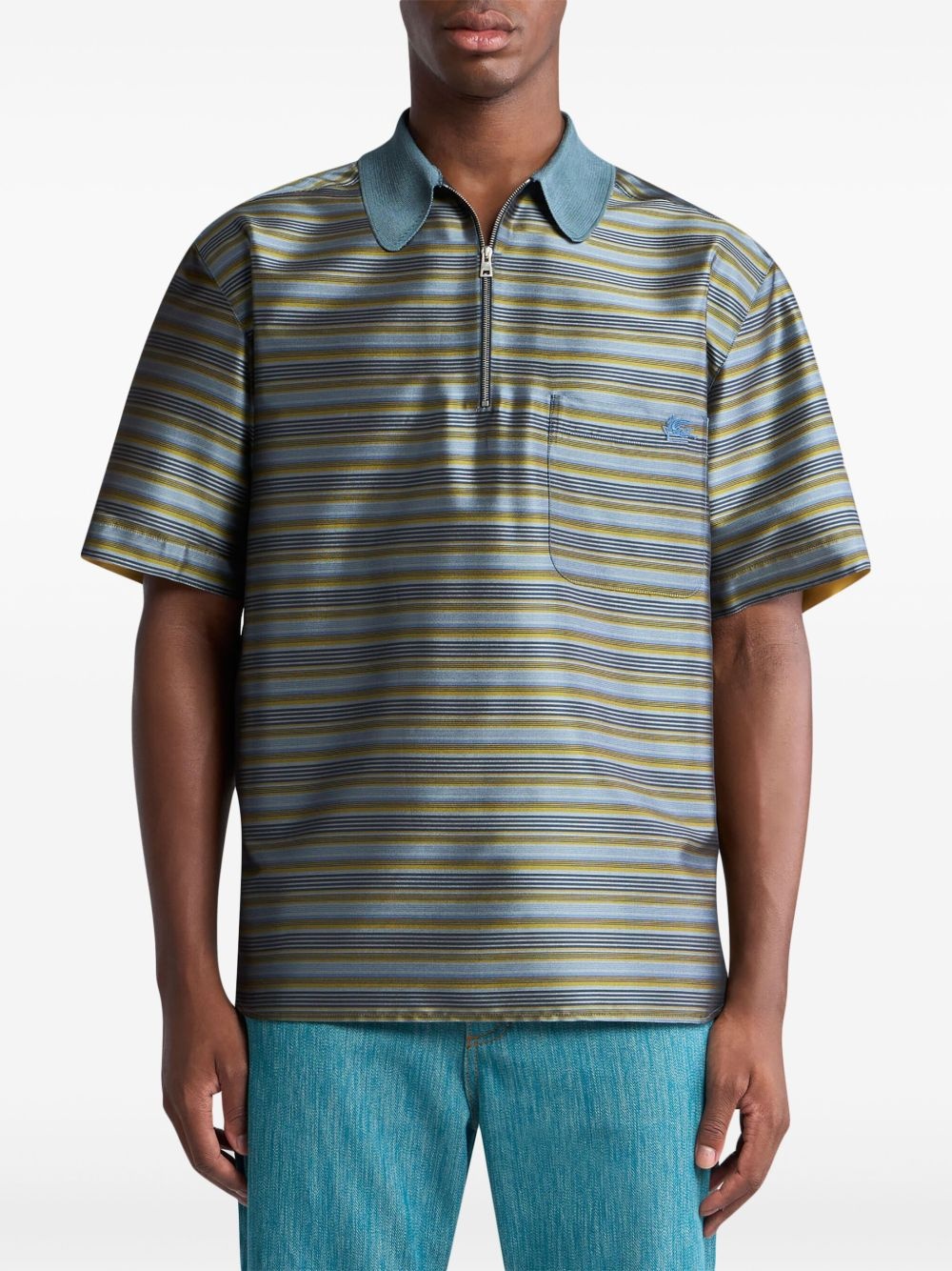 striped polo shirt - 3