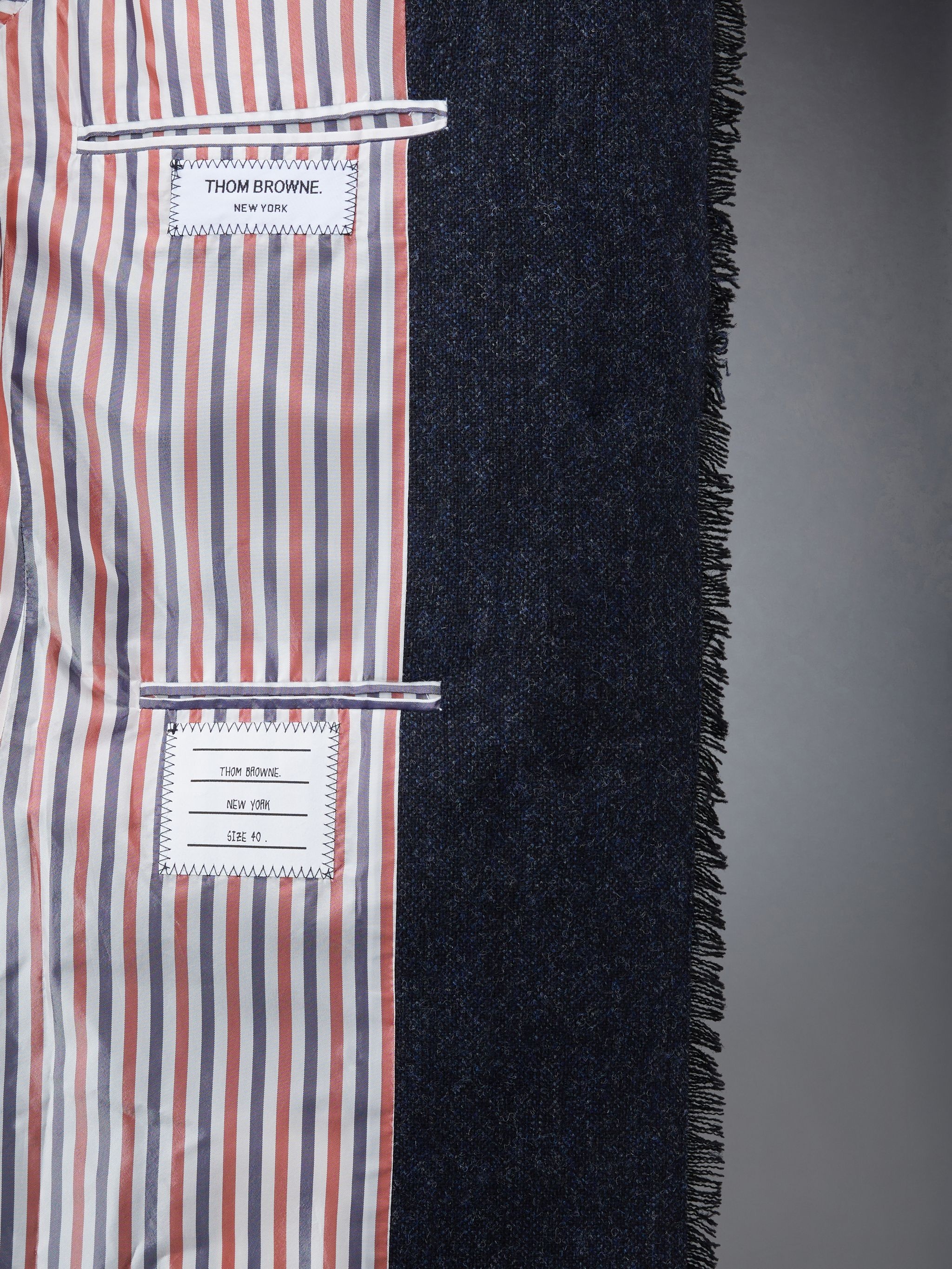 tweed single-breasted coat - 5