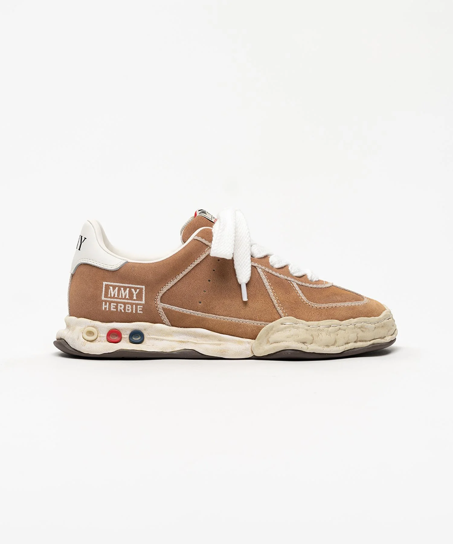 "HERBIE" OG Sole Overdyed Suede Low-top Sneakers - 1