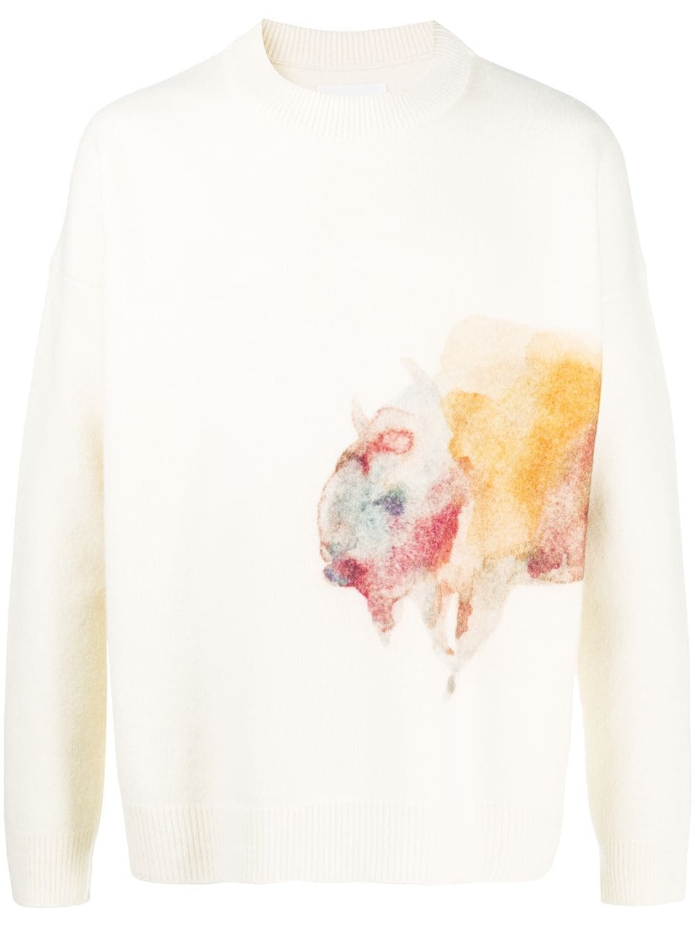 stain print sweatshirt - 1