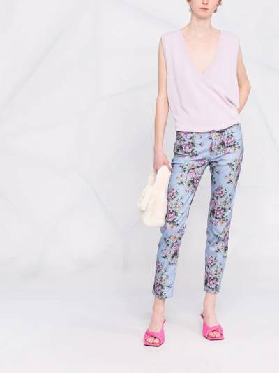 DSQUARED2 floral-print skinny trousers outlook