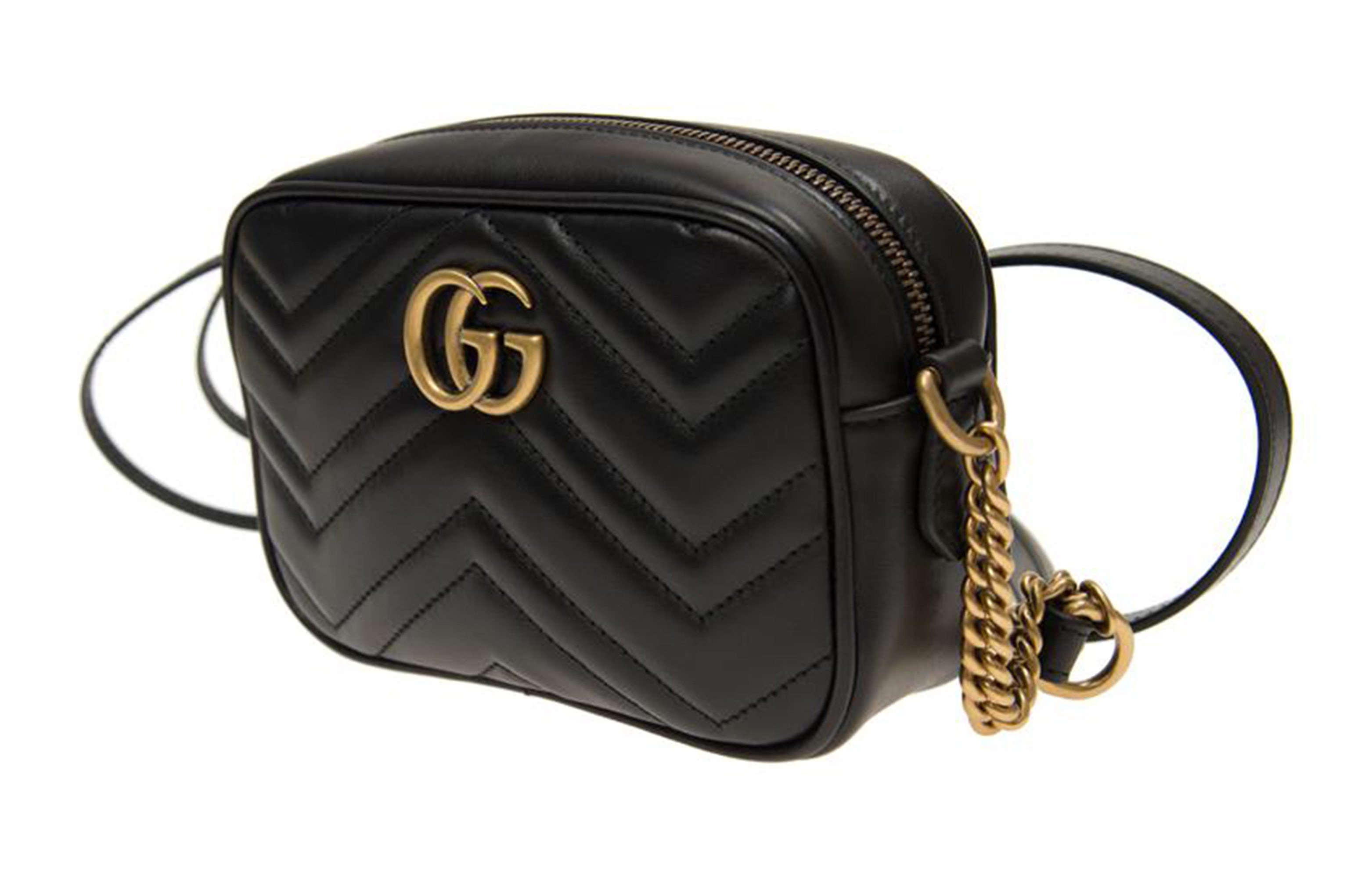 (WMNS) Gucci GG Marmont Logo Messenger Bag Black Classic 448065-DTD1T-1000 - 3