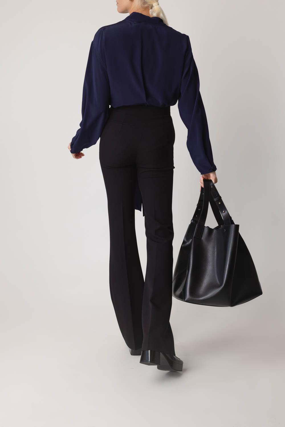 V-Neck Scarf Blouse - 4