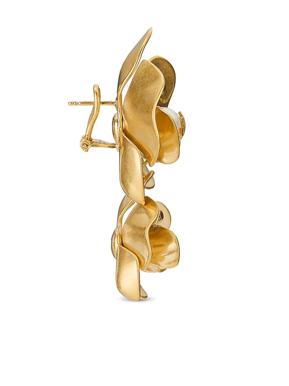 Petal logo-plaque earrings - 3