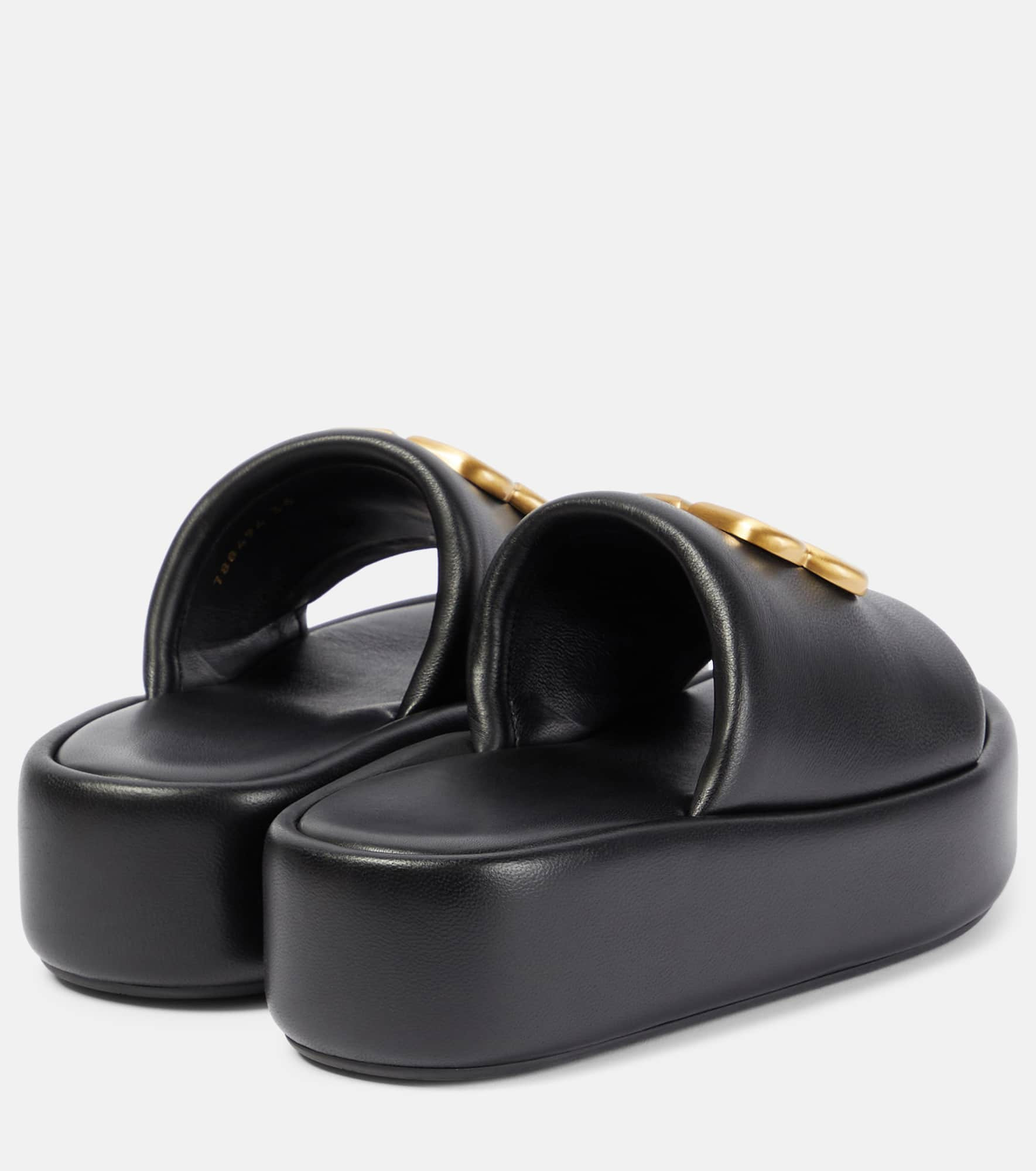 Rise BB leather platform slides - 3