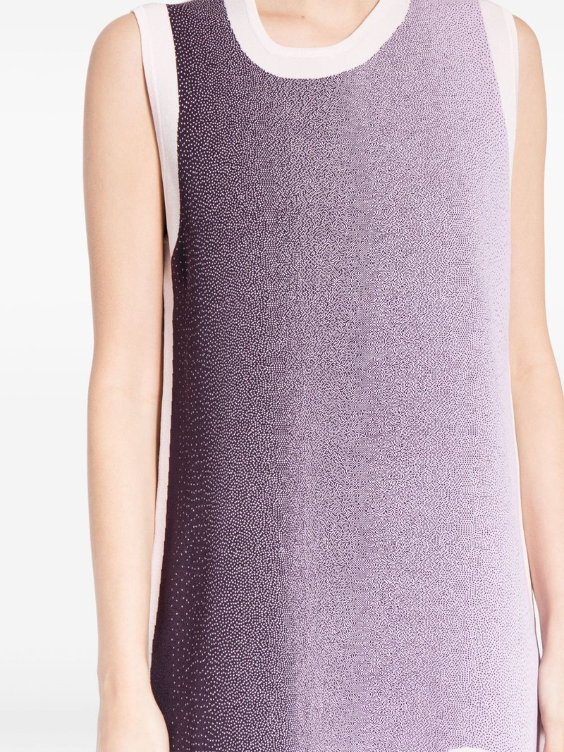 Daisy gradient-print fringed dress 5