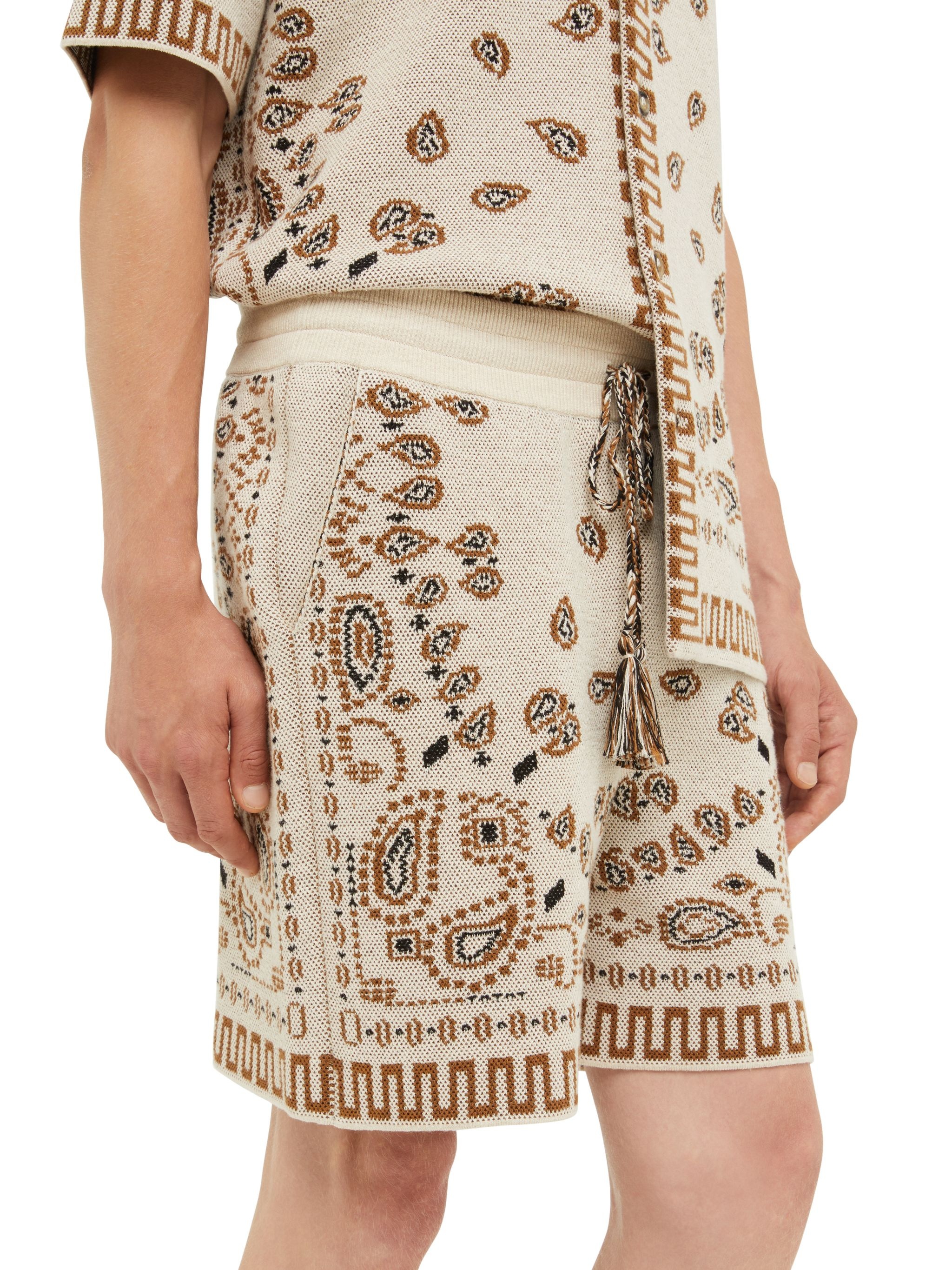 Cotton Piquet Bandana Shorts - 7