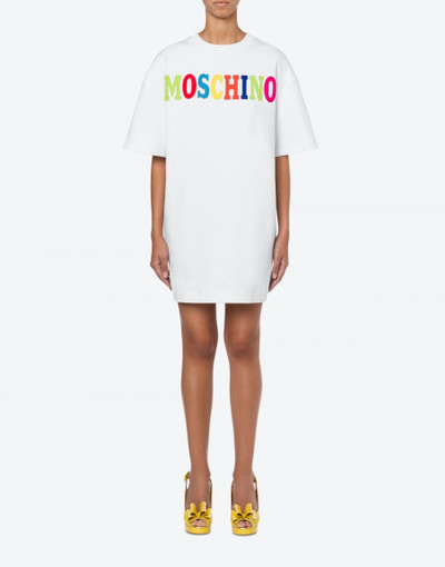 Moschino MULTICOLOR LOGO INTERLOCK JERSEY DRESS outlook