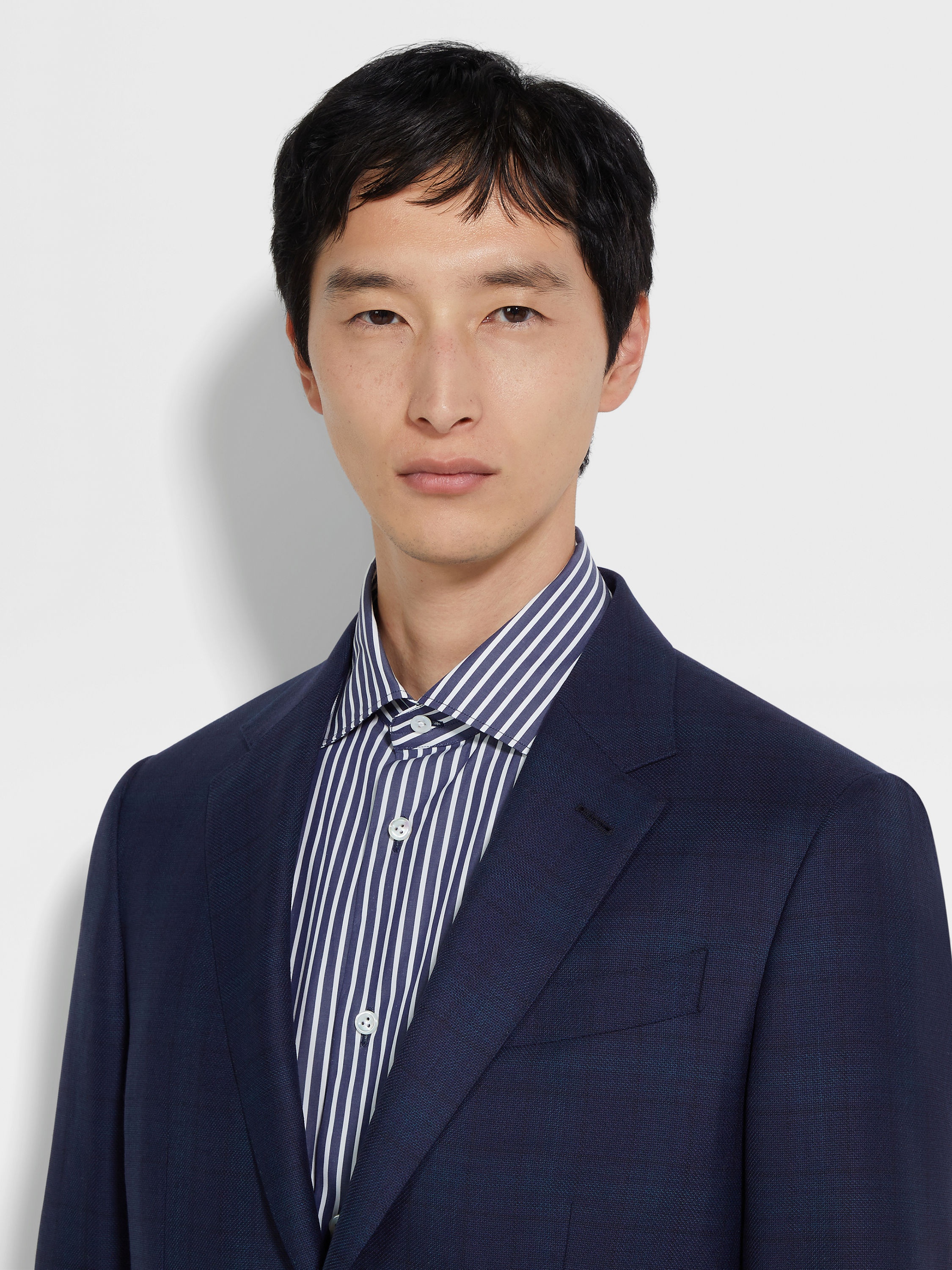 DARK BLUE AND TEAL BLUE 15MILMIL15 WOOL JACKET - 3