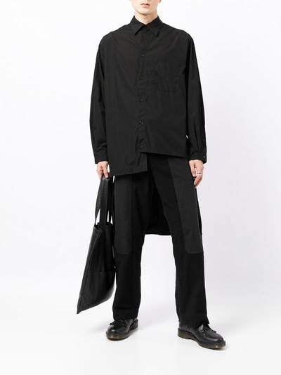 Yohji Yamamoto asymmetric cotton shirt outlook