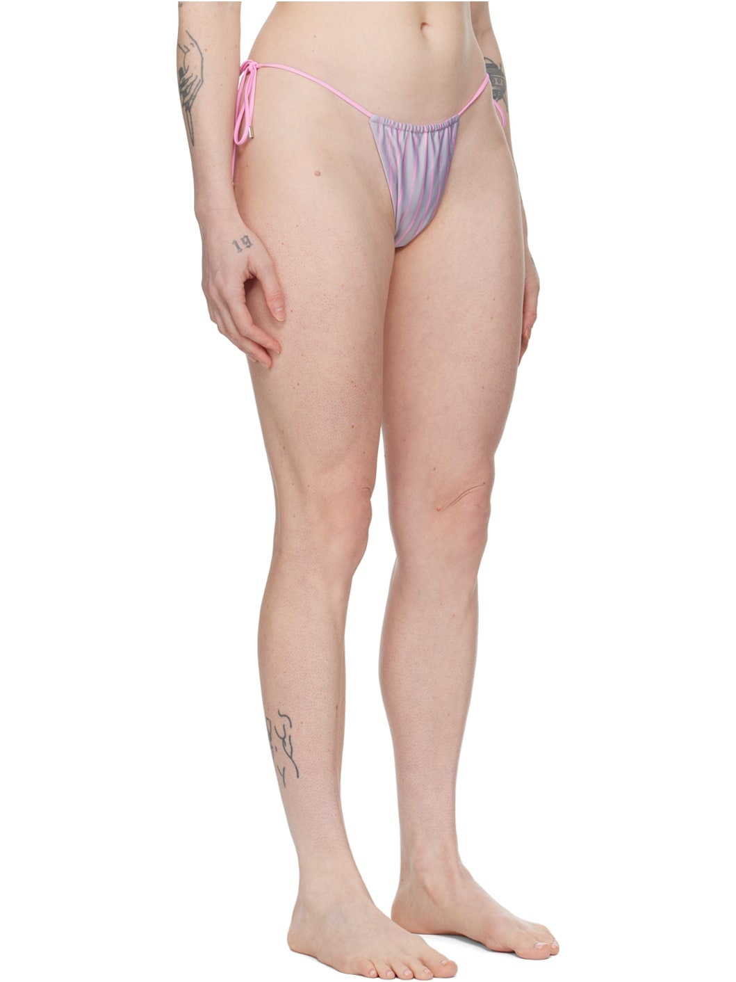Pink & Gray Woods Reversible Bikini Bottom - 2