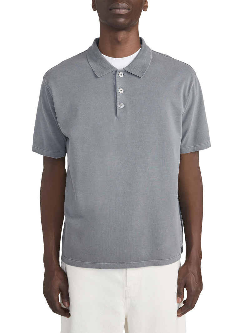 Men's Washed Light Pique Polo Shirt - Antique Modern Grey 4