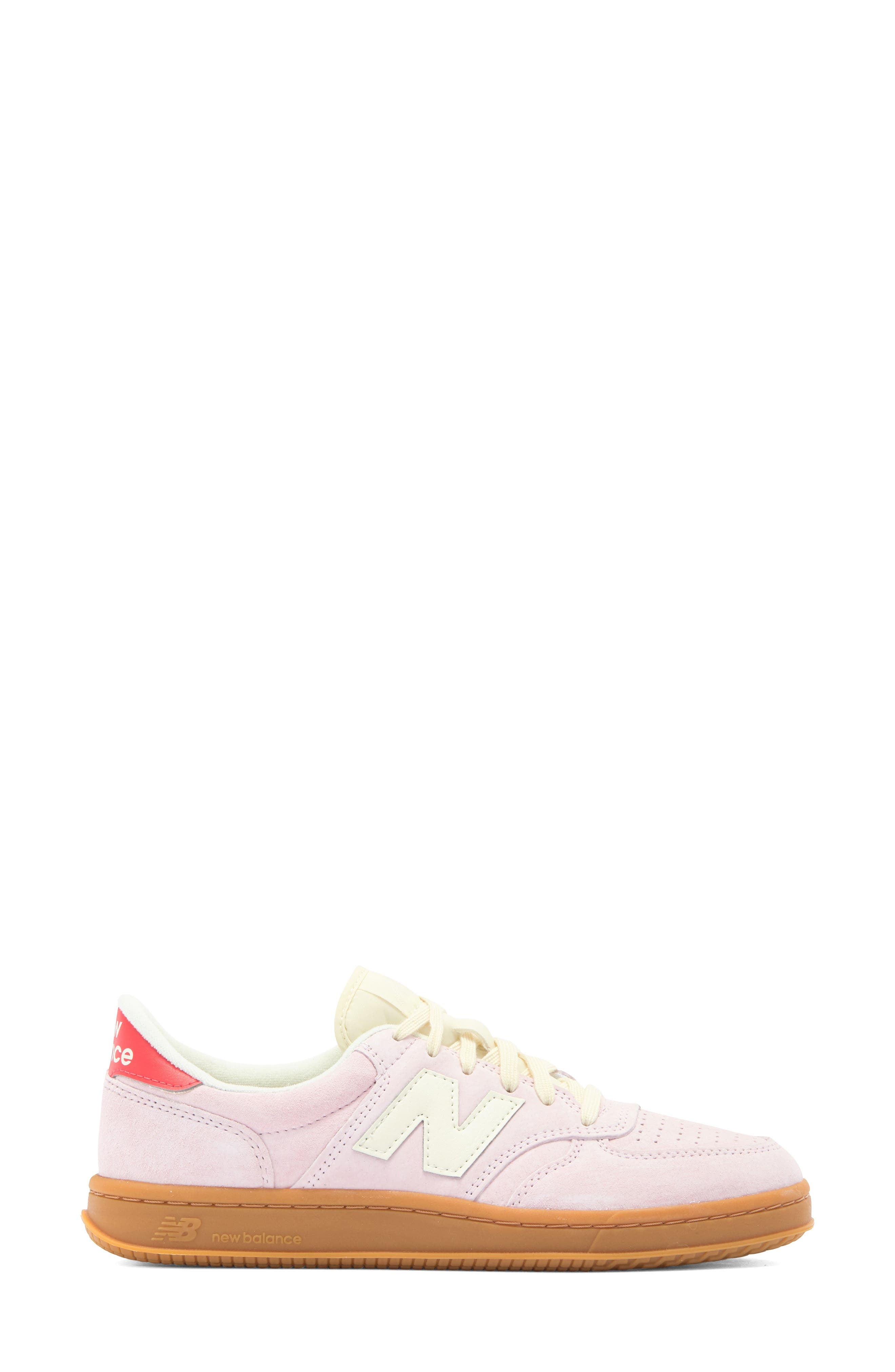 New Balance Gender Inclusive T500 Tennis Sneaker in Rose Sugar/Blast Red at Nordstrom - 3