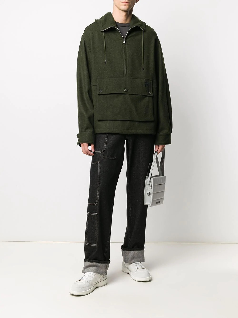 half-zip drawstring jacket - 2