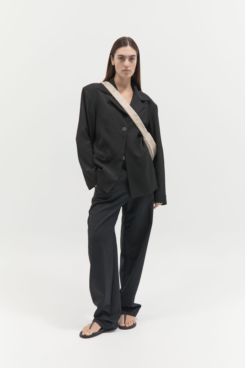 Woven Crescent Bag - Ecru 4