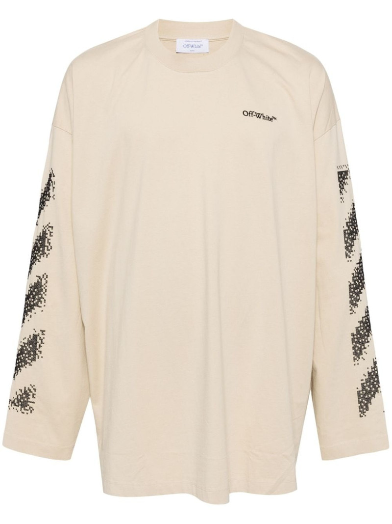 logo-embroidered long-sleeved T-shirt 1
