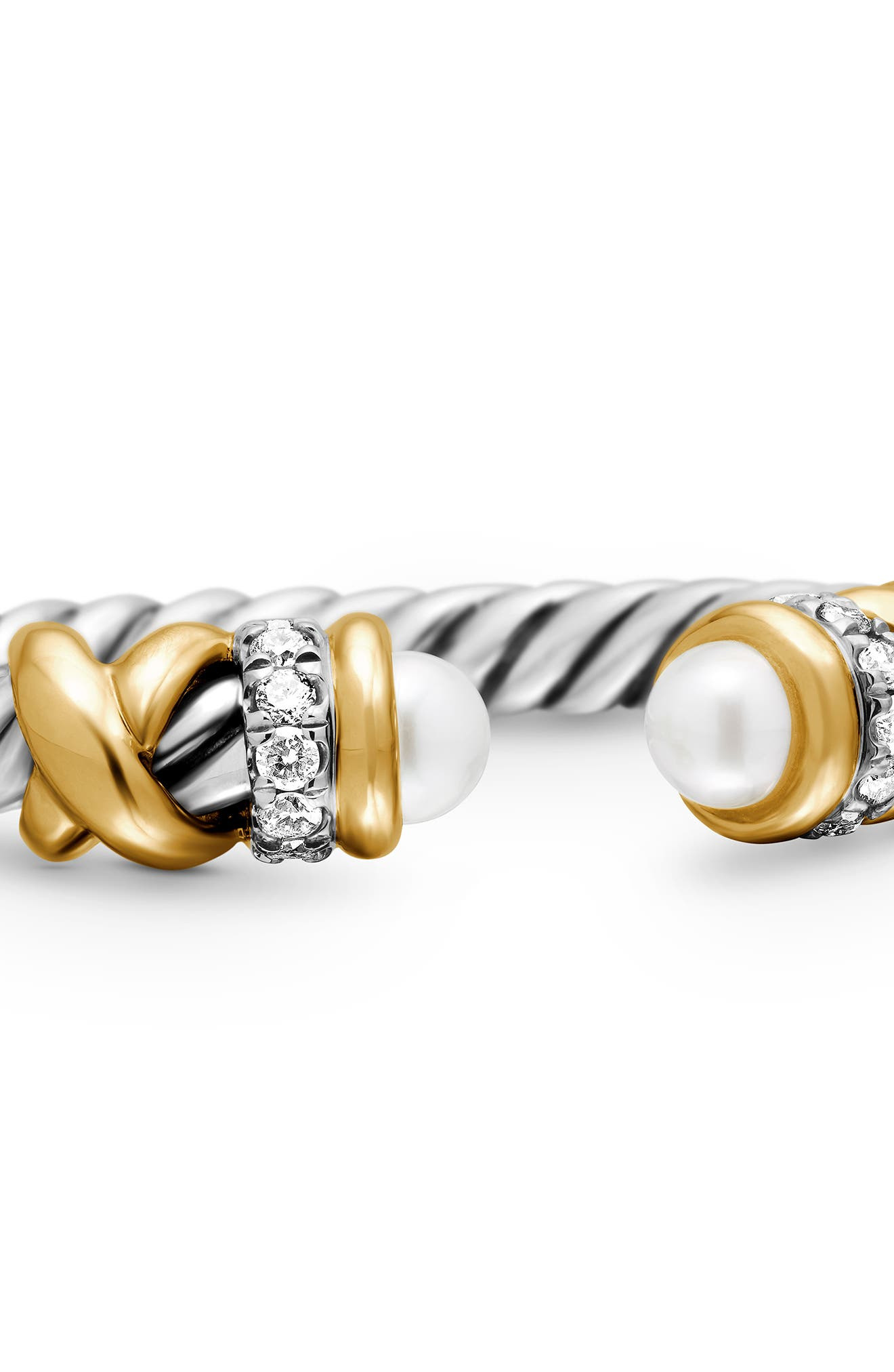 David Yurman Petite Helena Open Ring with 18K Gold & Diamonds in Pearl at Nordstrom - 4