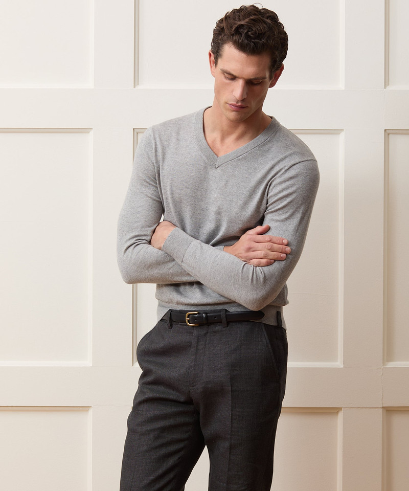 TODD SNYDER Cotton-Cashmere V-Neck outlook
