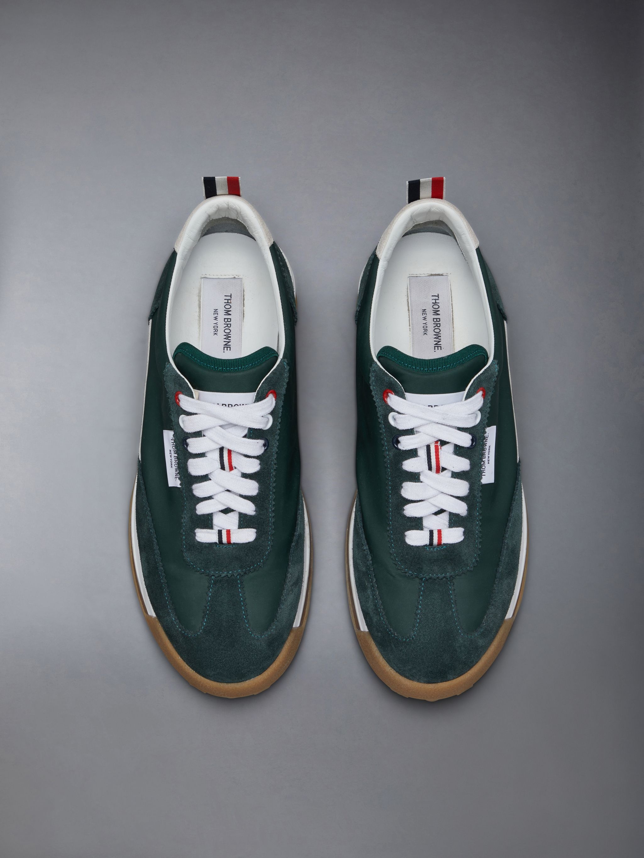 Thom Browne Calf Suede Clear Sole Tech Runner | REVERSIBLE