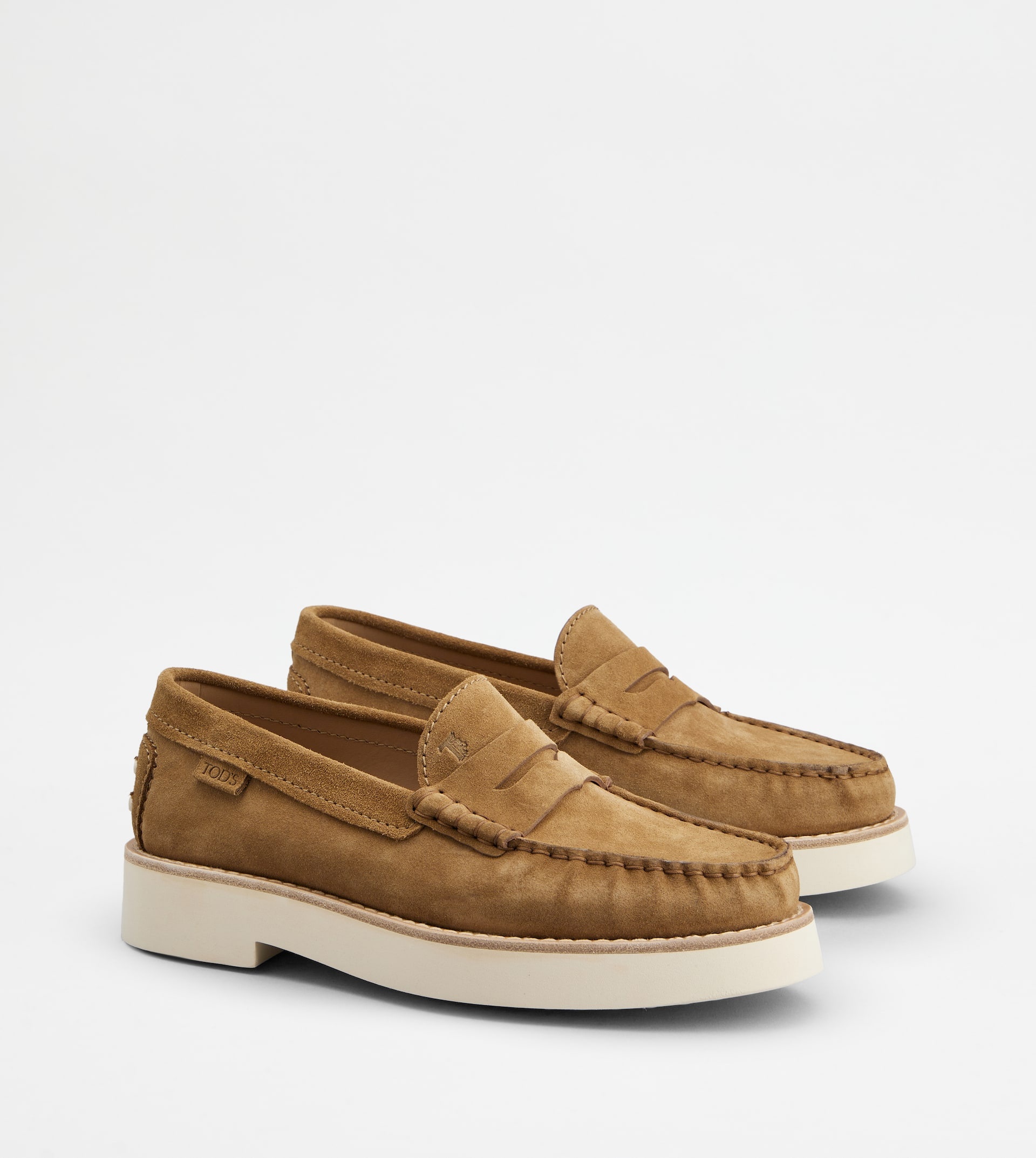 LOAFERS IN SUEDE - BROWN - 3