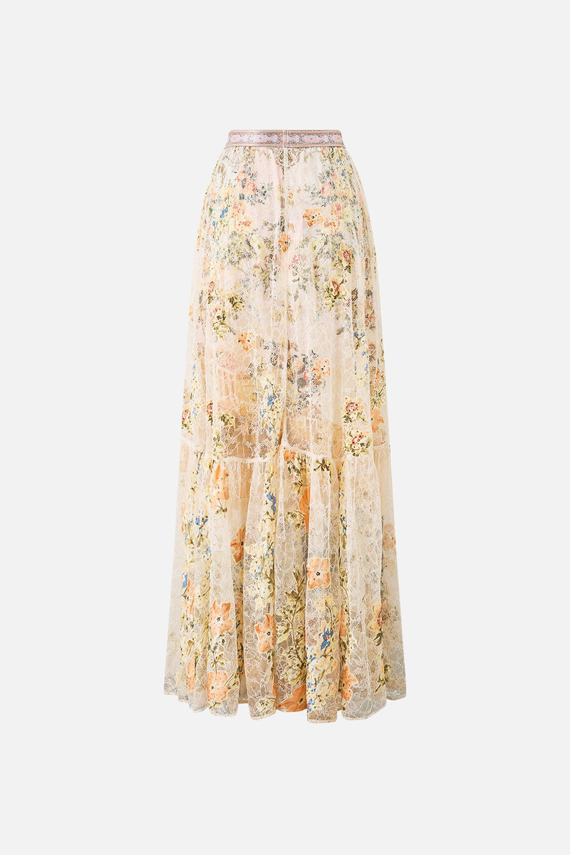 CAMILLA WAISTBAND RUFFLE HEM SKIRT outlook