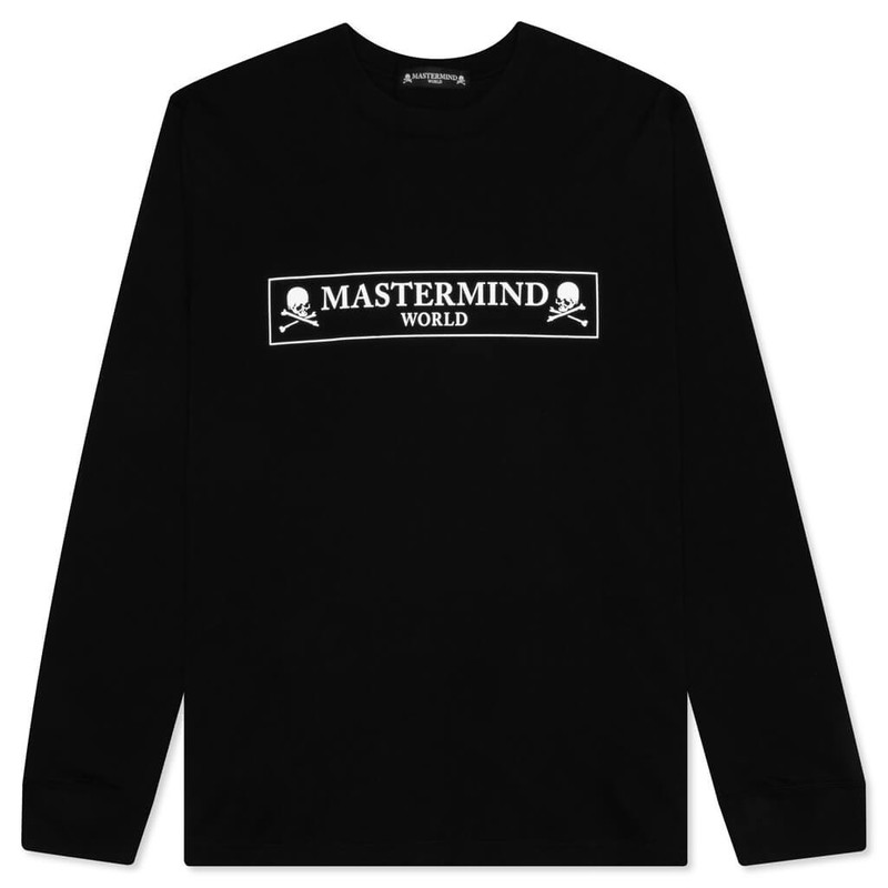 BOXED LOGO L/S T-SHIRT - BLACK 1