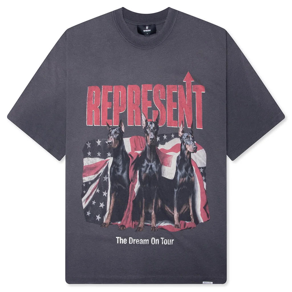 DREAM ON TOUR T-SHIRT - SUN FADE GREY - 1