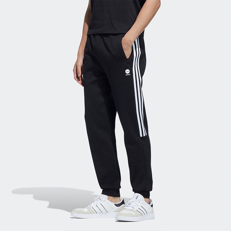 Men's adidas Casual Thicken Knit Sports Pants/Trousers/Joggers Black HD4699 - 3