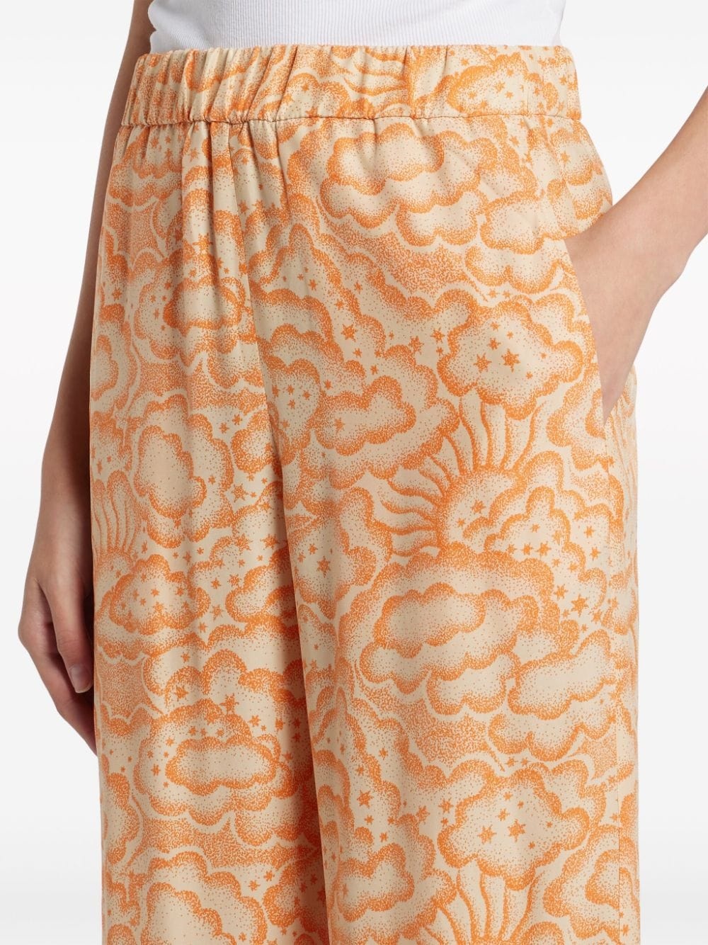 silk wide-leg trousers - 5
