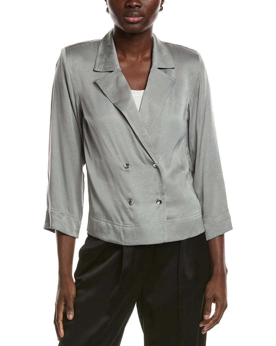 GANNI Washed Satin Shirt - 1