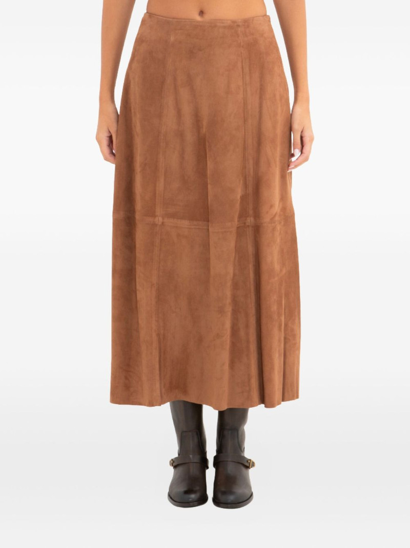 Herno panelled midi skirt outlook