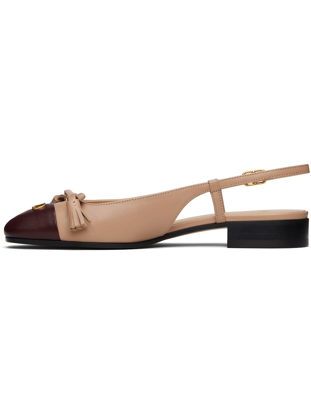 Pink & Burgundy Valet Du Roi Slingback Ballerina Flats - 3