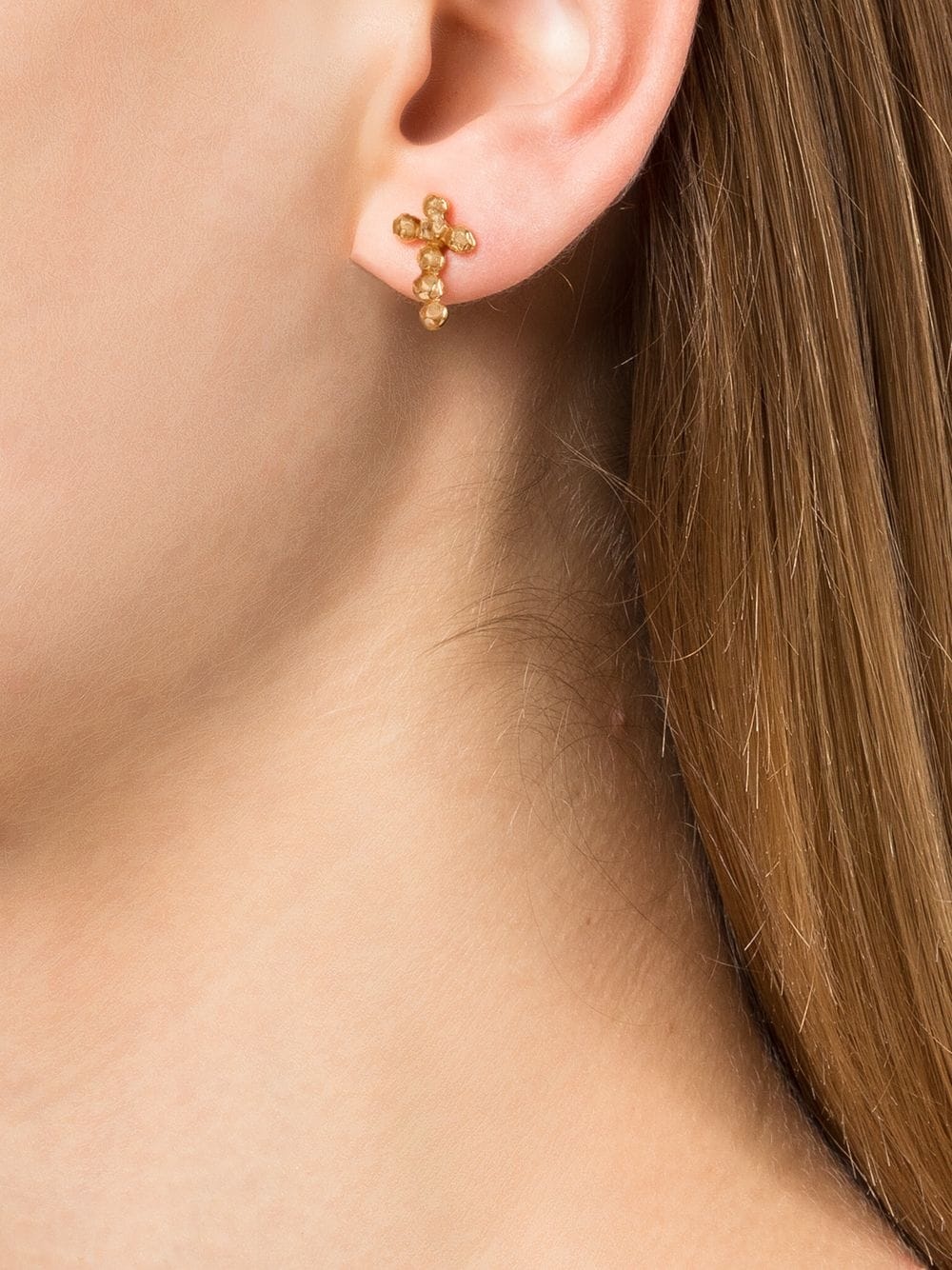 cross stud earring - 2