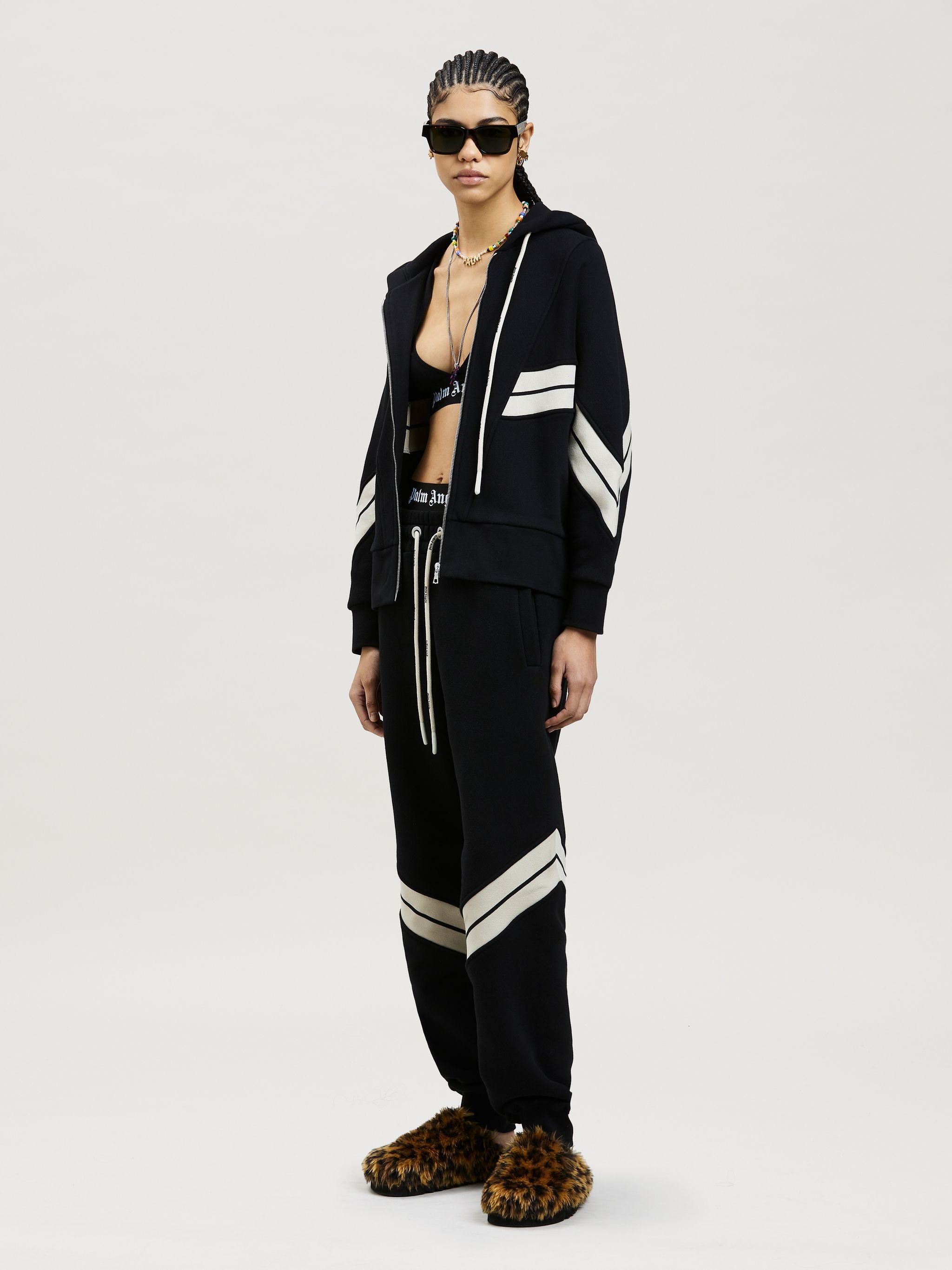TRACK RIB ZIPPED HOODIE - 2