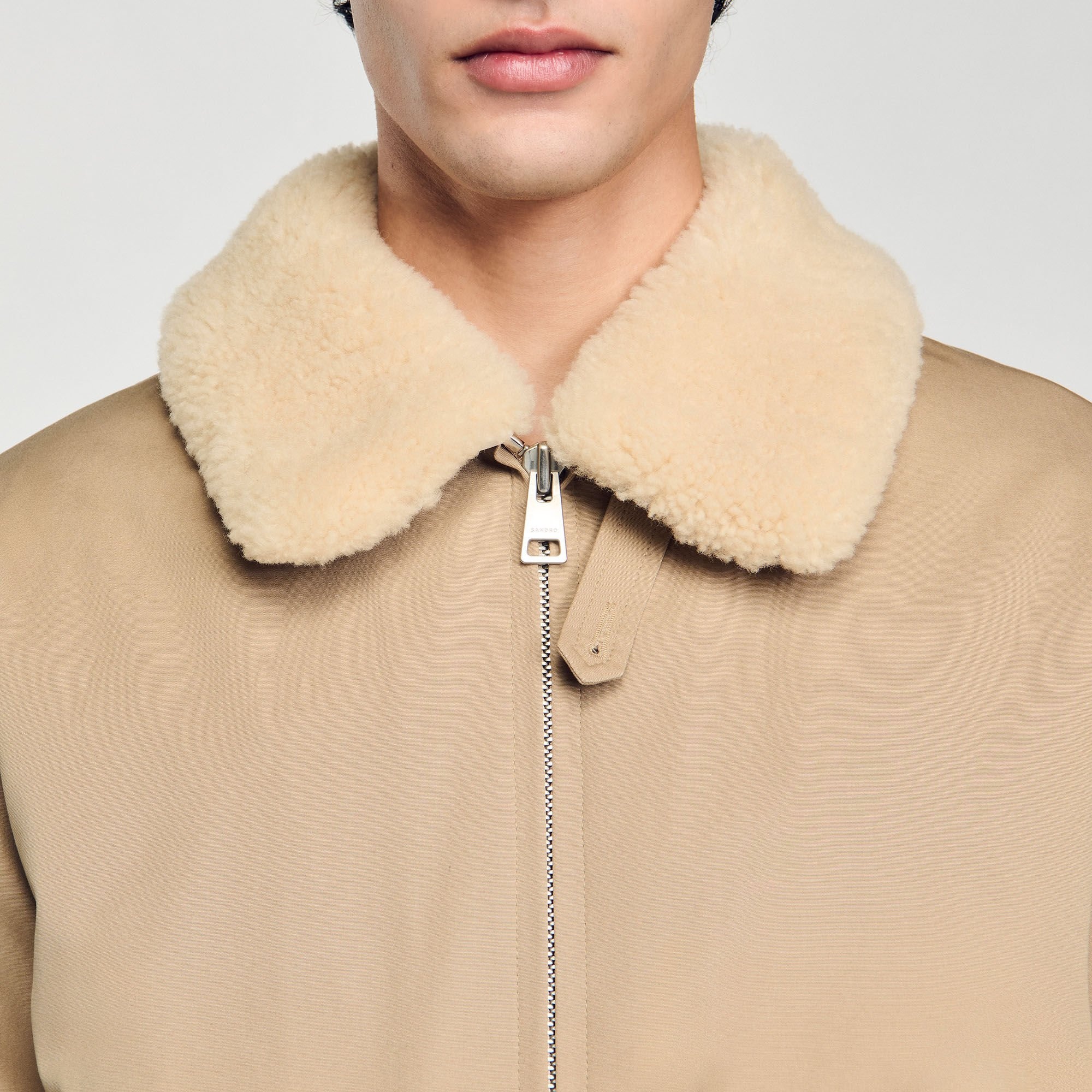 SHEARLING COLLAR AVIATOR JACKET - 3