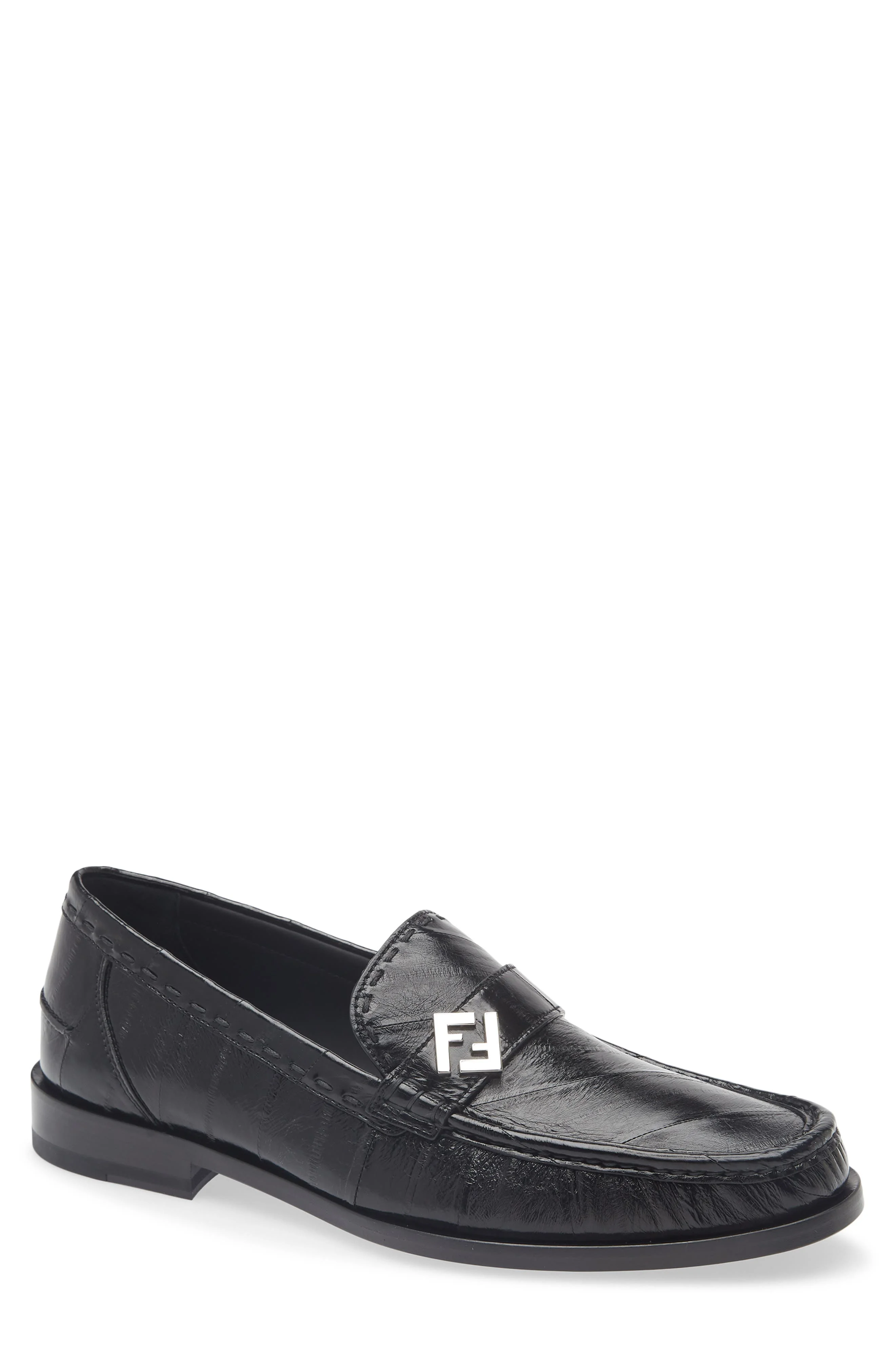 Fendi FF Metal Loafer in Nero at Nordstrom - 1