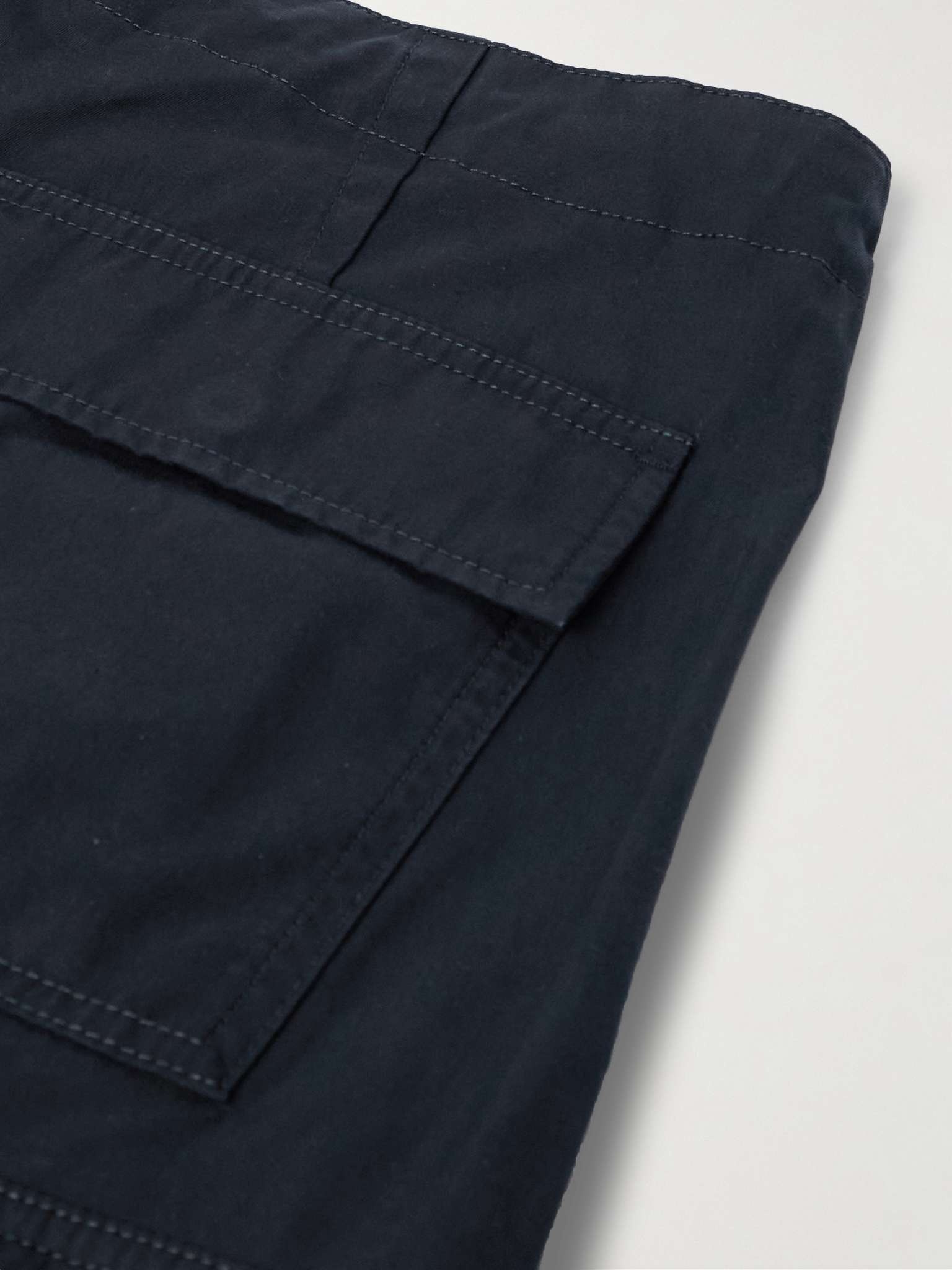 Straight-Leg Pleated Cotton-Twill Drawstring Cargo Trousers - 5