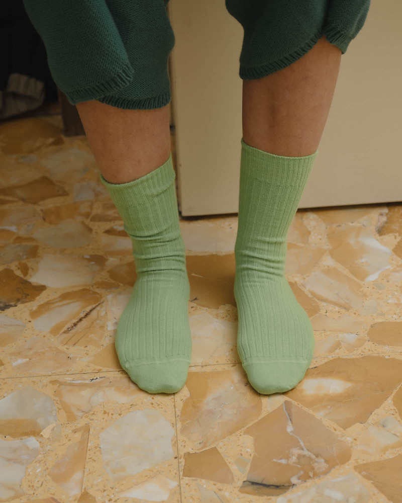 Rib Overankle Socks - Organic Cotton Rib 1
