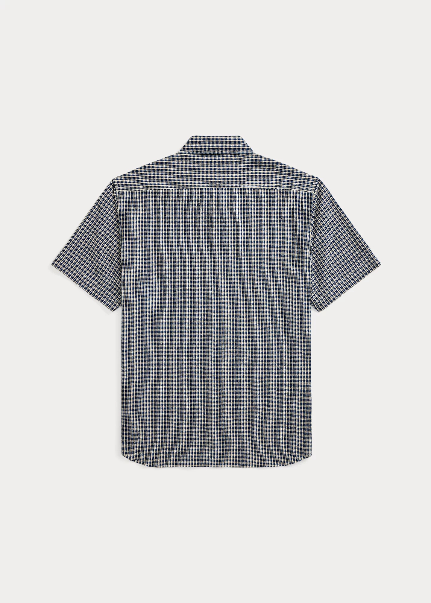 Indigo Checked Seersucker Workshirt - 2