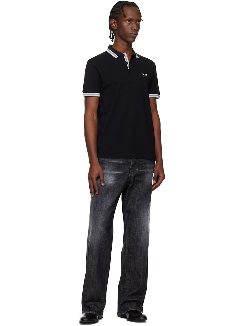 BOSS Black Leather Stitching-Detail Derbys outlook