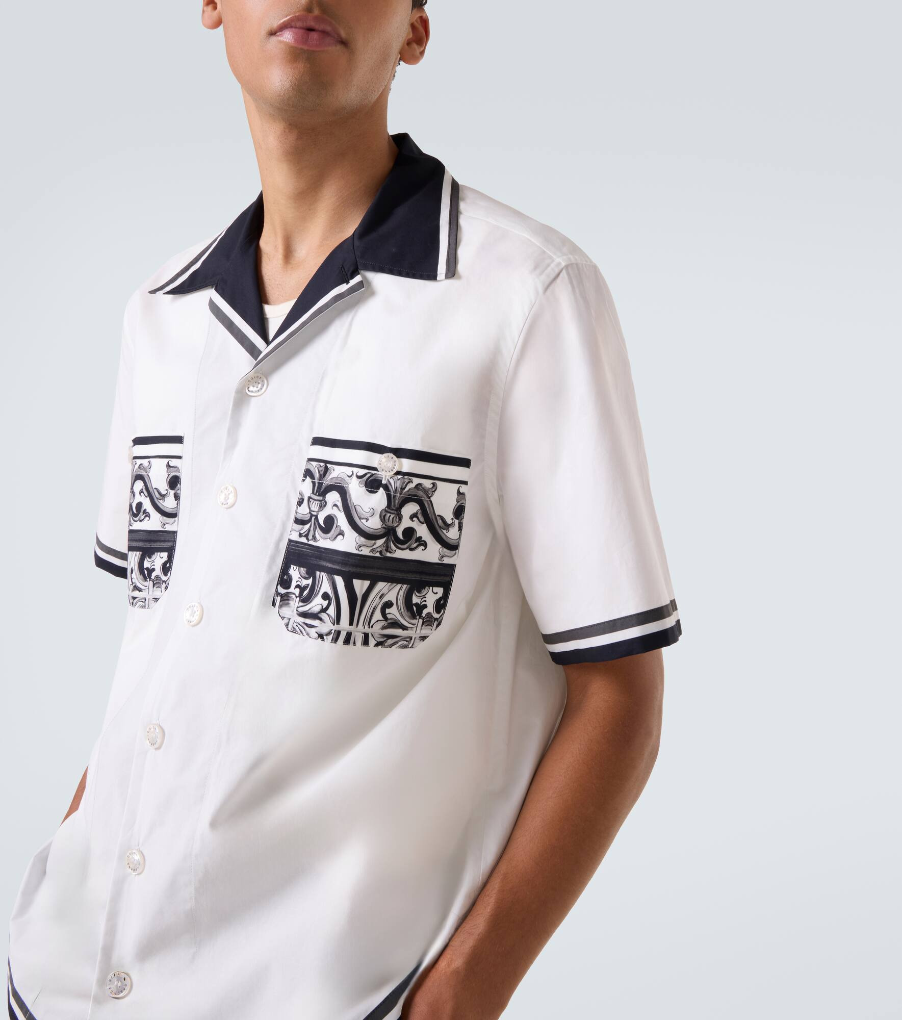 Majolica printed cotton shirt - 5